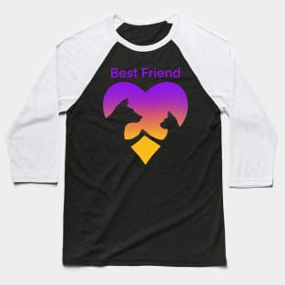 Dog and cat best friend love Baseball T-Shirt